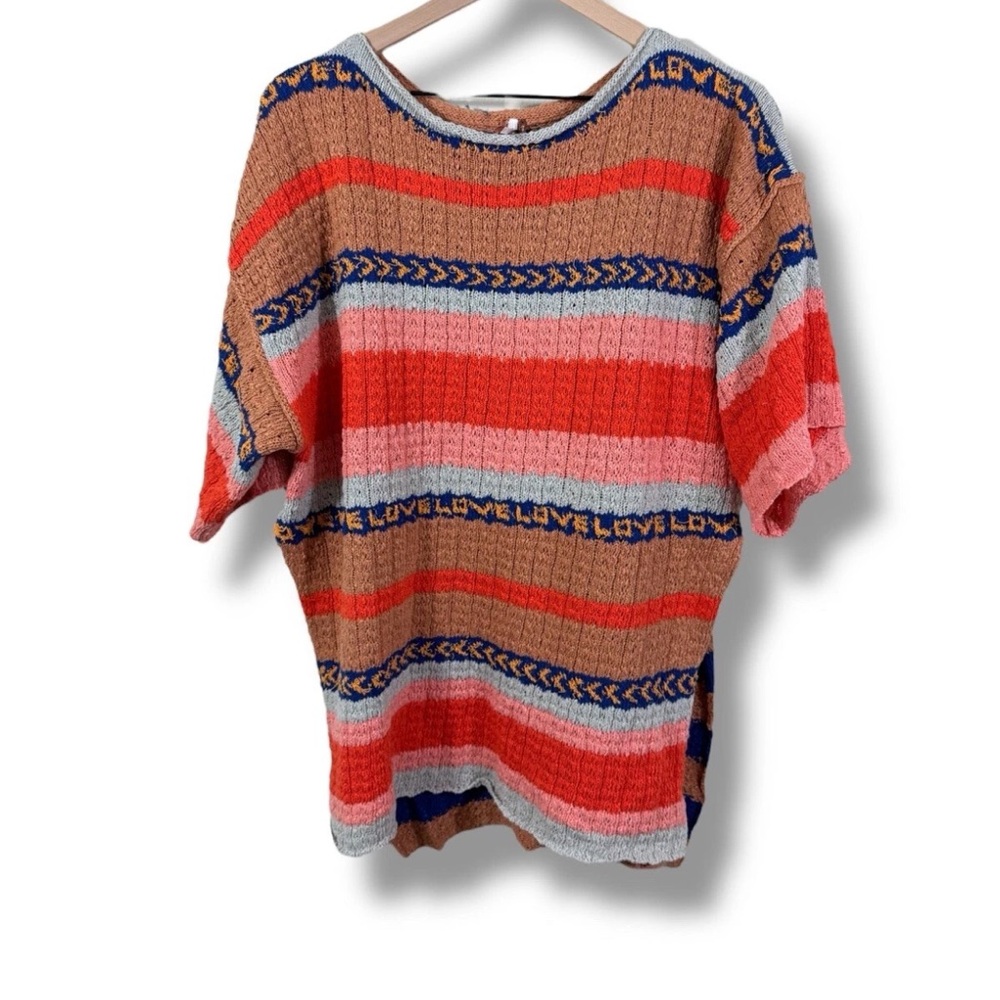 Woman's Free People XS NWT Hidden Love Pacific Coast Sweater Multi